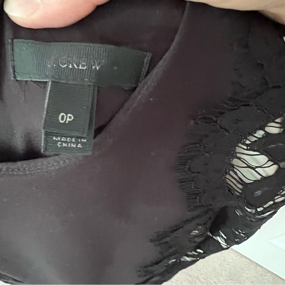 Black J.Crew dress with lace detailing - Picture 3 of 5